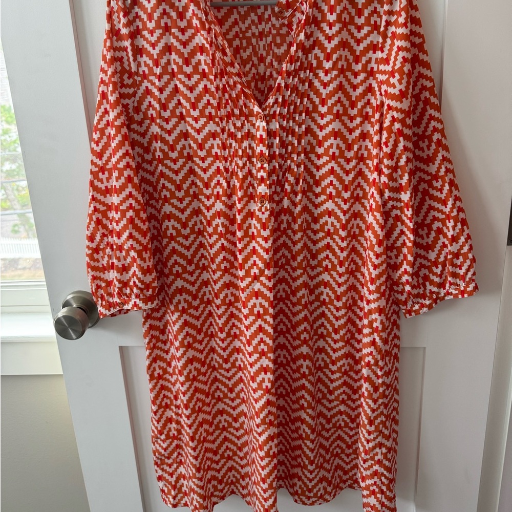 3/4 sleeve knee length dress